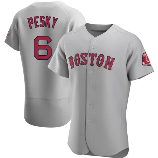Men's Authentic Gray Johnny Pesky Boston Red Sox Road Jersey