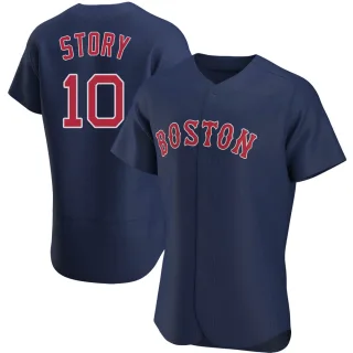 Men's Authentic Navy Trevor Story Boston Red Sox Alternate Jersey