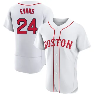 Men's Authentic White Dwight Evans Boston Red Sox 2021 Patriots' Day Jersey