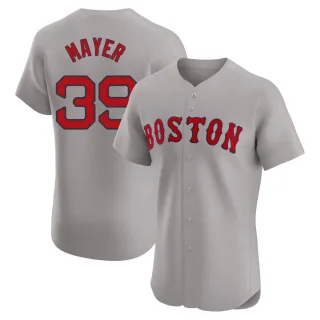 Men's Elite Gray Marcelo Mayer Boston Red Sox Road Jersey