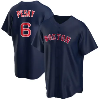 Men's Replica Navy Johnny Pesky Boston Red Sox Alternate Jersey