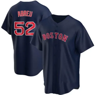 Men's Replica Navy Wilyer Abreu Boston Red Sox Alternate Jersey