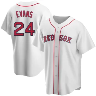 Men's Replica White Dwight Evans Boston Red Sox Home Jersey