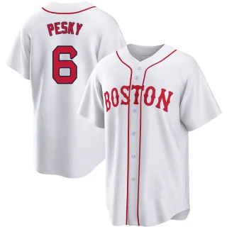 Men's Replica White Johnny Pesky Boston Red Sox 2021 Patriots' Day Jersey