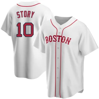 Men's Replica White Trevor Story Boston Red Sox Alternate Jersey