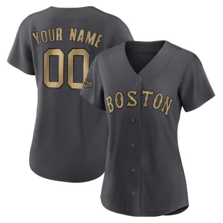 Women's Authentic Charcoal Custom Boston Red Sox 2022 All-Star Game Jersey