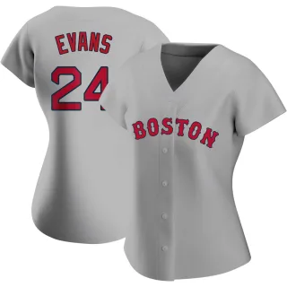 Women's Authentic Gray Dwight Evans Boston Red Sox Road Jersey