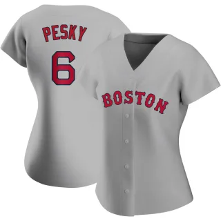 Women's Authentic Gray Johnny Pesky Boston Red Sox Road Jersey