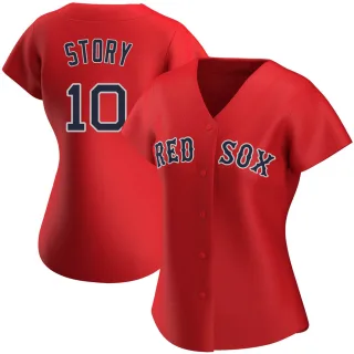 Women's Authentic Red Trevor Story Boston Red Sox Alternate Jersey