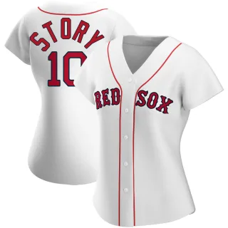 Women's Authentic White Trevor Story Boston Red Sox Home Jersey