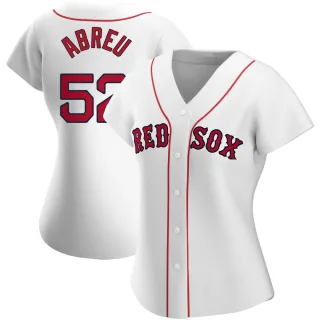 Women's Authentic White Wilyer Abreu Boston Red Sox Home Jersey