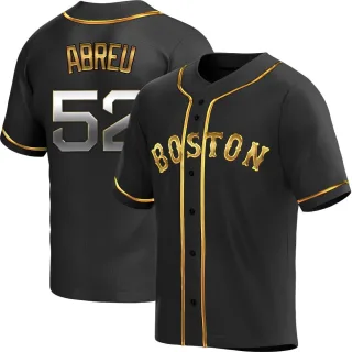 Youth Replica Black Golden Wilyer Abreu Boston Red Sox Alternate Jersey