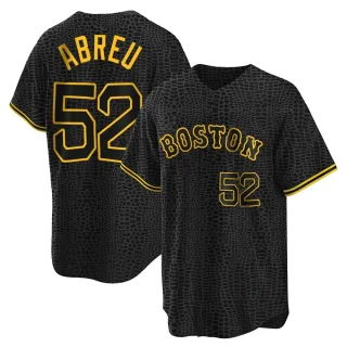 Youth Replica Black Wilyer Abreu Boston Red Sox Snake Skin City Jersey