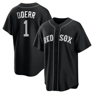 Youth Replica Black/White Bobby Doerr Boston Red Sox Jersey