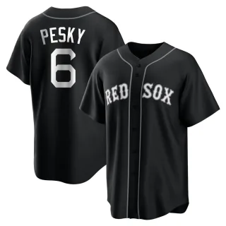 Youth Replica Black/White Johnny Pesky Boston Red Sox Jersey