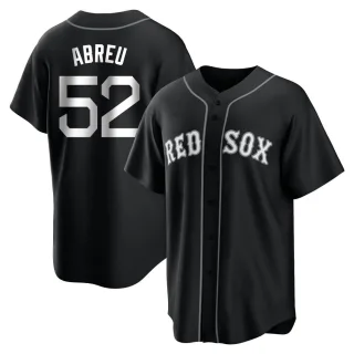 Youth Replica Black/White Wilyer Abreu Boston Red Sox Jersey