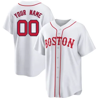 Youth Replica White Custom Boston Red Sox 2021 Patriots' Day Jersey